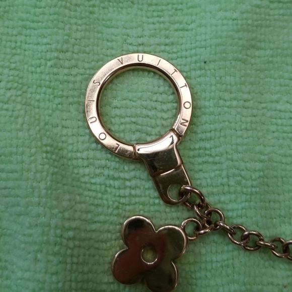 Authentic Louis Vuitton Stripes Flowers Bag Charm - Picture 6 of 8